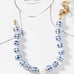 Anthropologie porcelain beaded pearl collar necklace