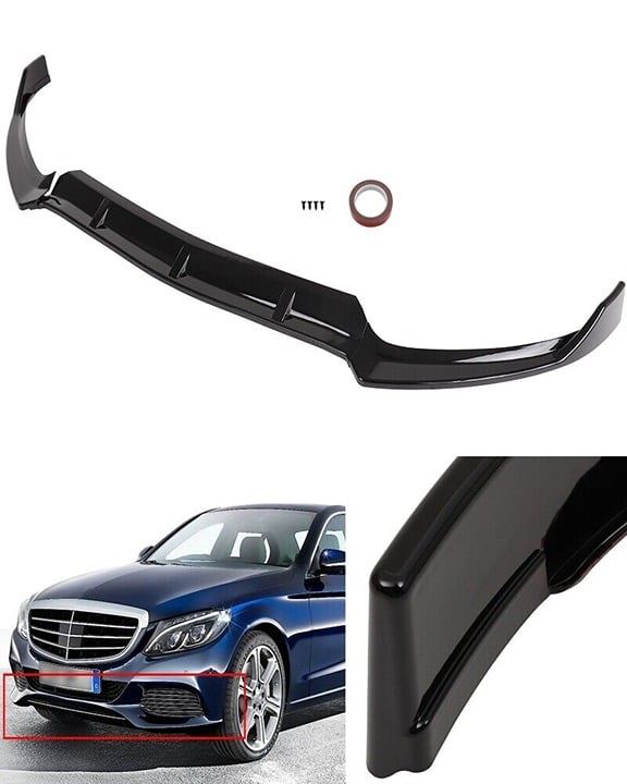 2015-2018 Mercedes BenZ C-class W205 Front Lip PG Style Gloss Black Brand New