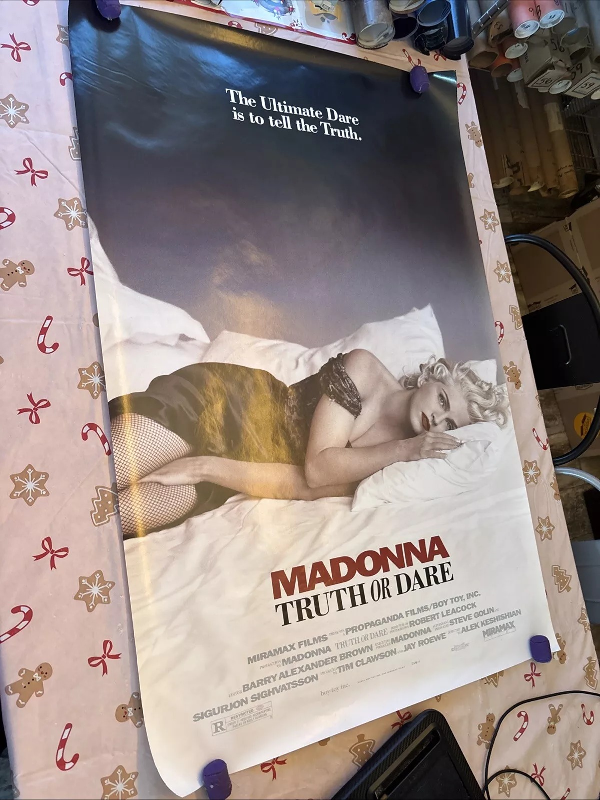 TRUTH OR DARE MOVIE POSTER Original One Sheet 27x41 aka In Bed With Madonna (1)