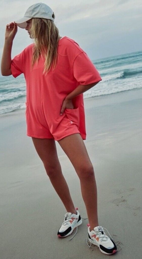 NWT Free People Hot Shot Tee Playsuit