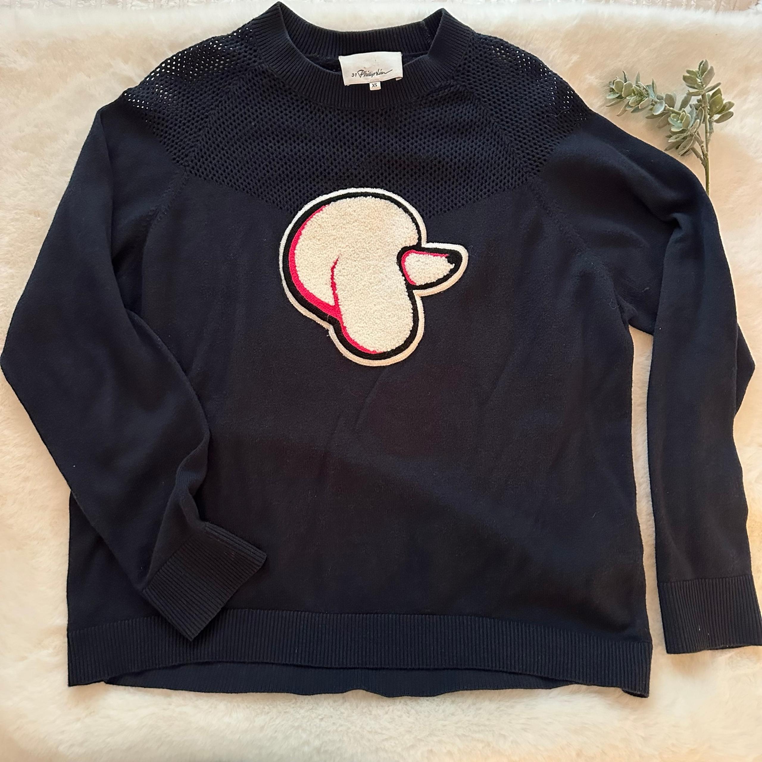 3.1 Phillip Lim | EUC - Poodle Crew Neck Sweater - Size XS - Navy
