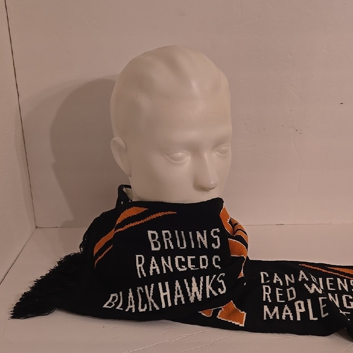 NHL Original Six Team Logo Scarf - Black - OS