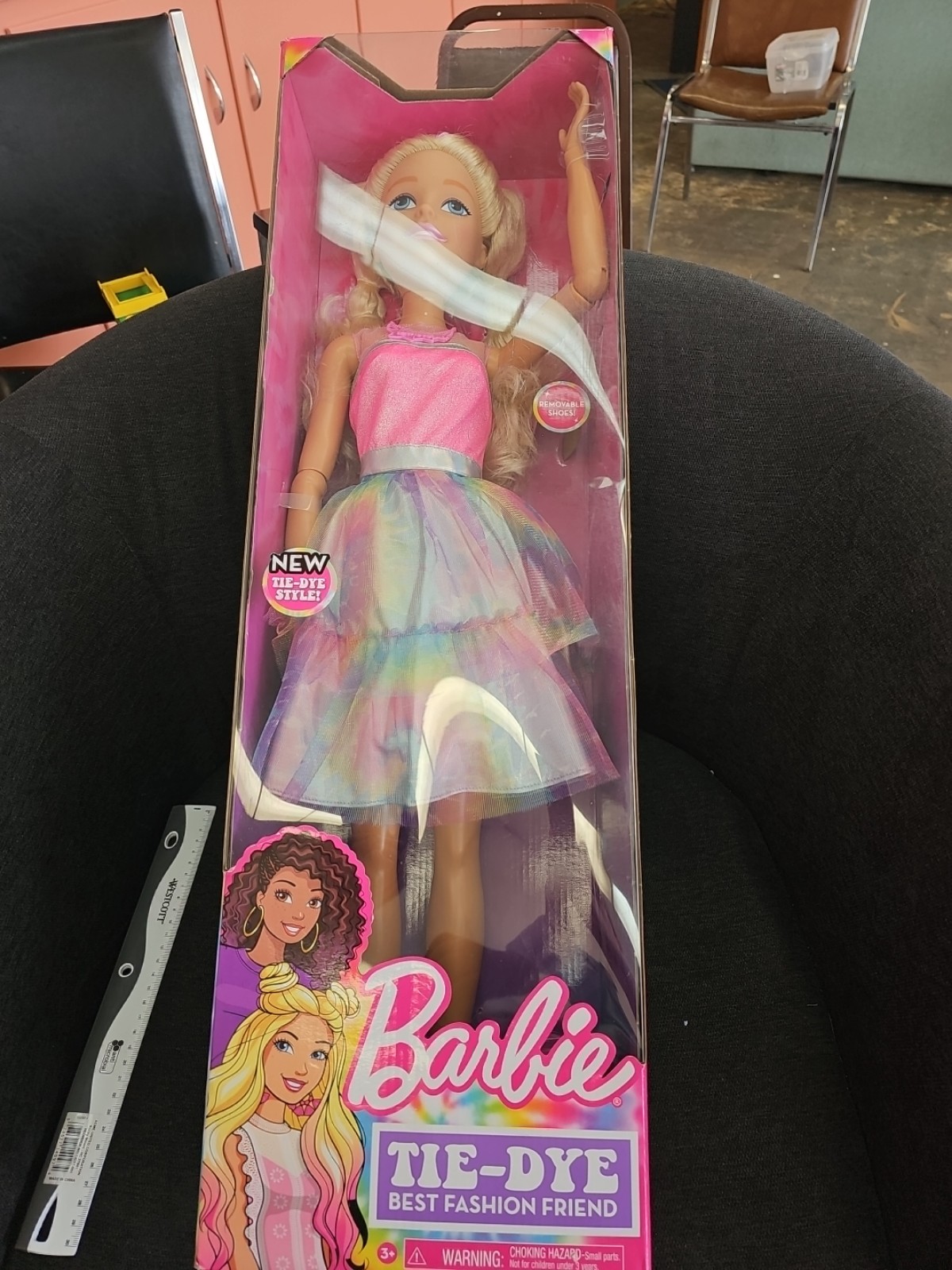 NIB 28 Barbie Tie-Dye Best Fashion Friend Doll Blonde Hair Blue Eyes