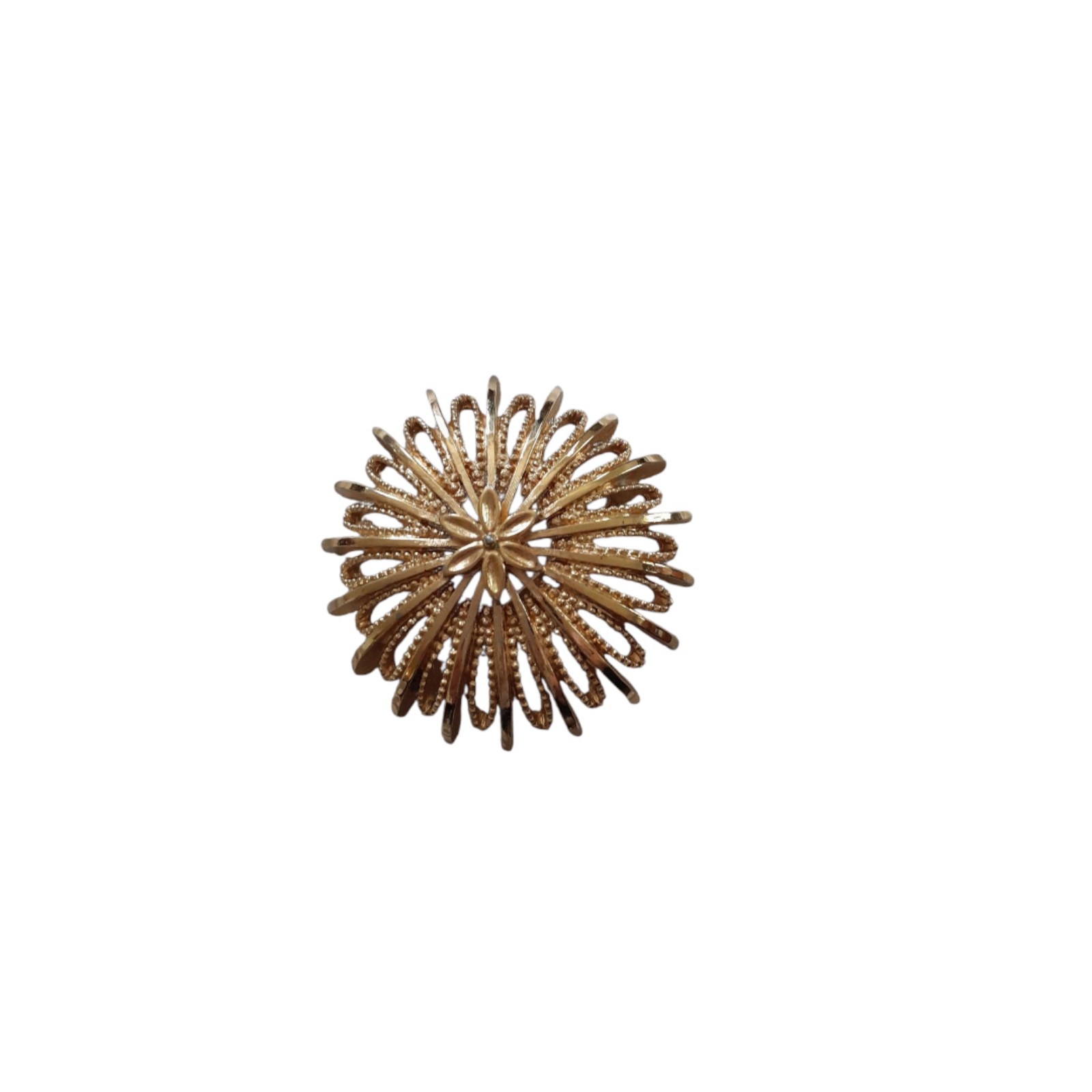 VINTAGE MONET FLOWER BROOCH GOLD TONE SIGNED