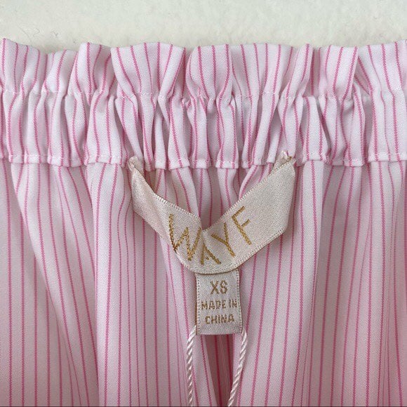 WAYF Freeman Off The Shoulder Tunic Pink Stripe XS