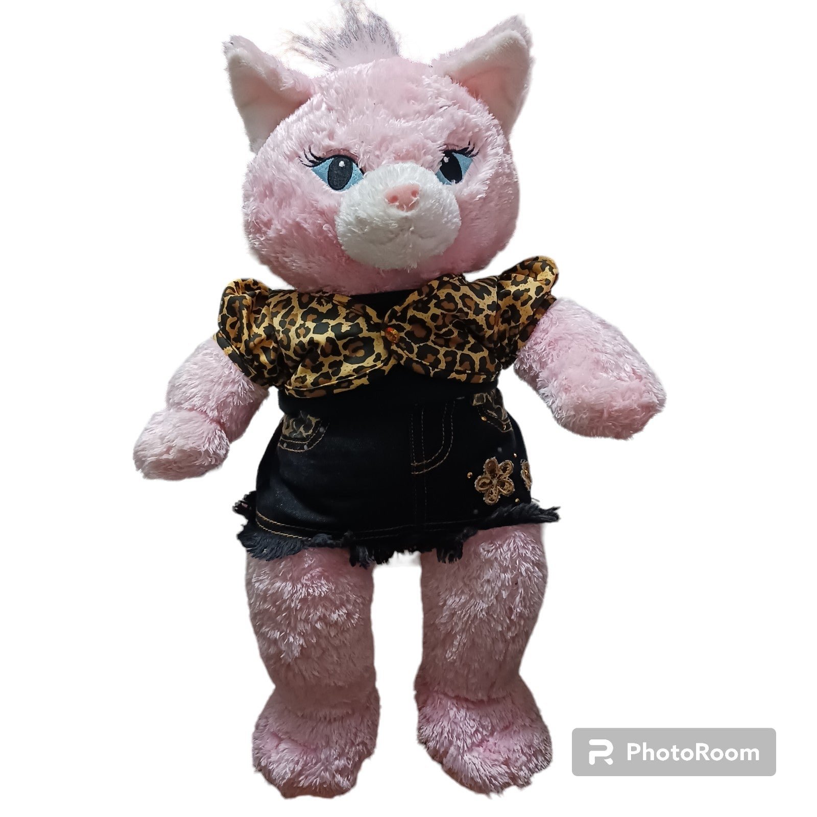 Pink kitty Cat Plush Large Build A Bear 18 clothes Sassy Princess