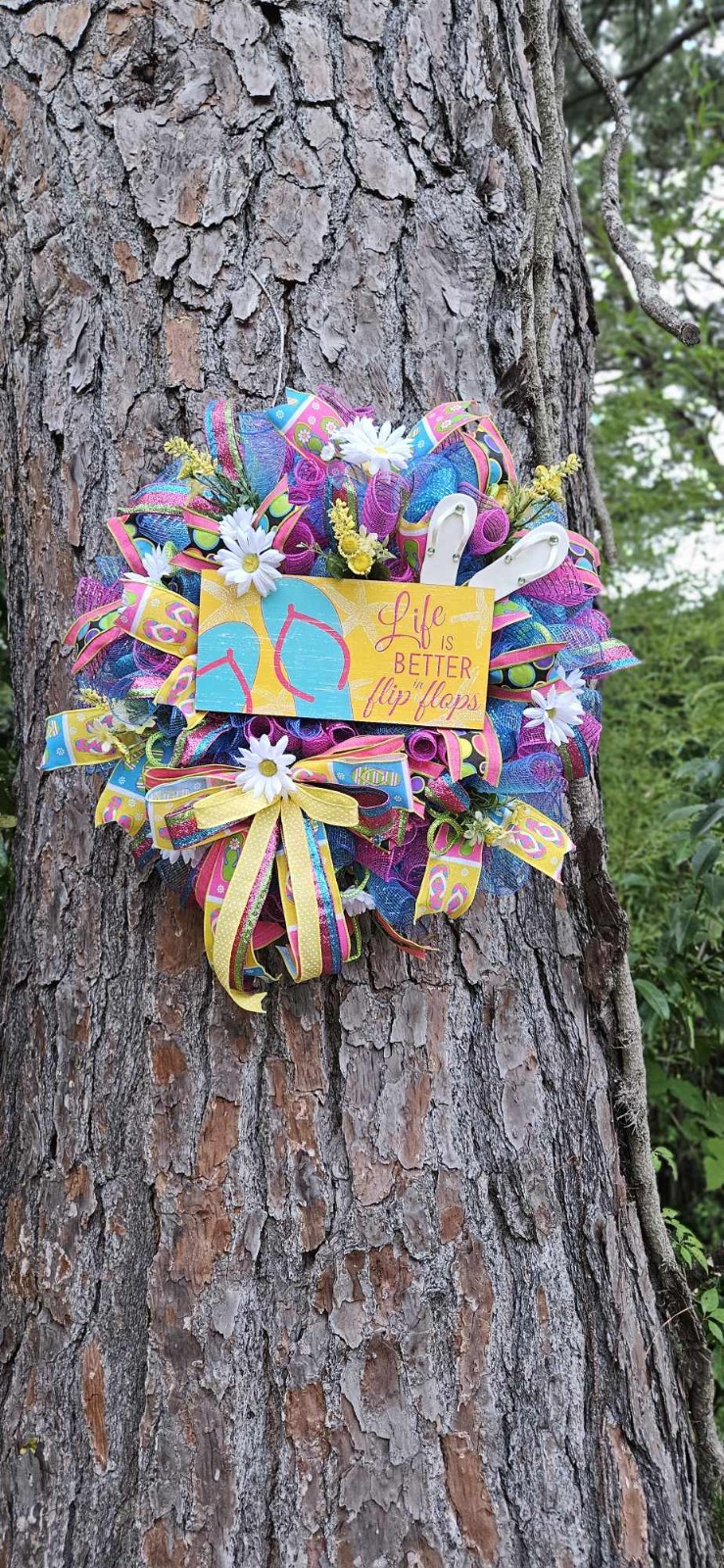 Summer flip flop wreath
