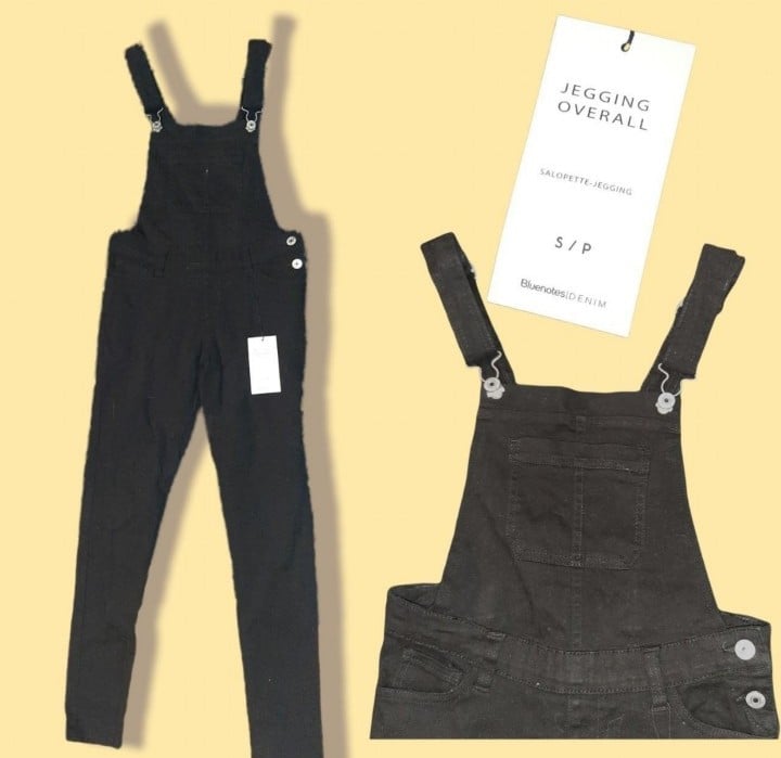 Black Jegging- Overalls: