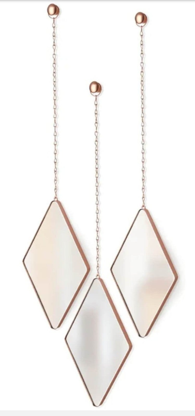 Umbra Dima Mirrors, Trio of Decorative Mirrors for Wall Decor Copper