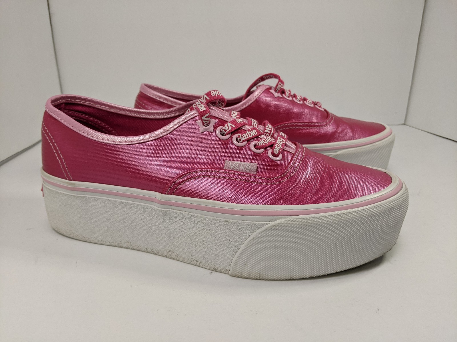 VANS X BARBIE AUTHENTIC STACKFORM SHOE PINK WOMENS SIZE 8