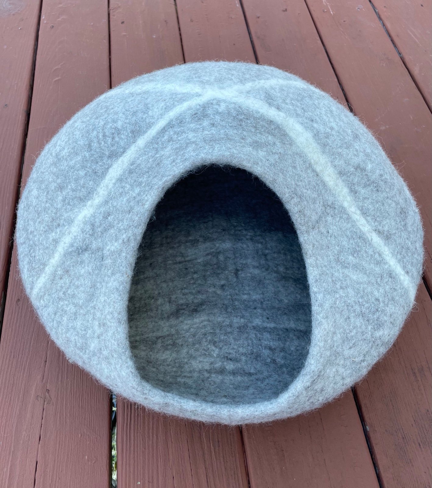 100% Felt Handmade Cat Cave Bed Dome Multicolor New Without Tag