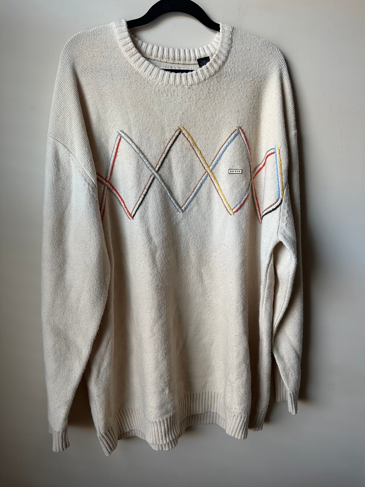 Vintage Enyce Men’s Grandpa Sweater Retro Knit Size 3XL Wool Blend