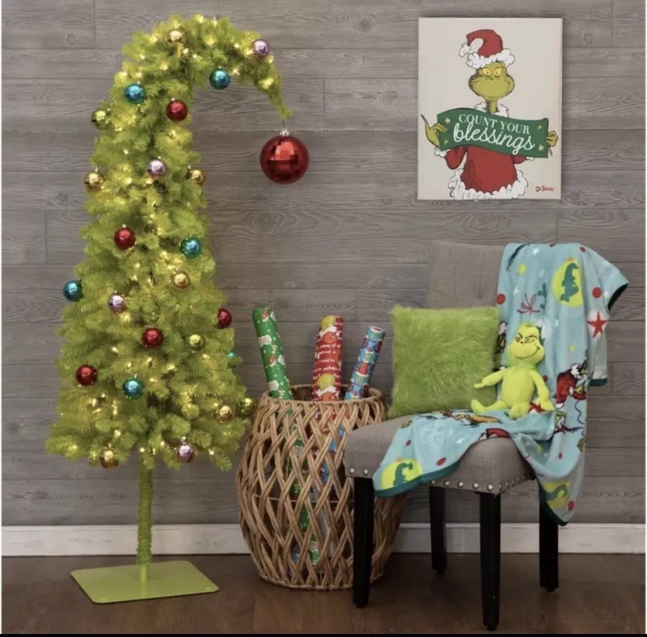 Hobby Lobby Grinch Tree 5 ‘ LED whimsical Christmas tree 2024 SOLD OUT HTF