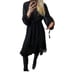 Ulla Johnson Black floral lace tie Myna dress size 4