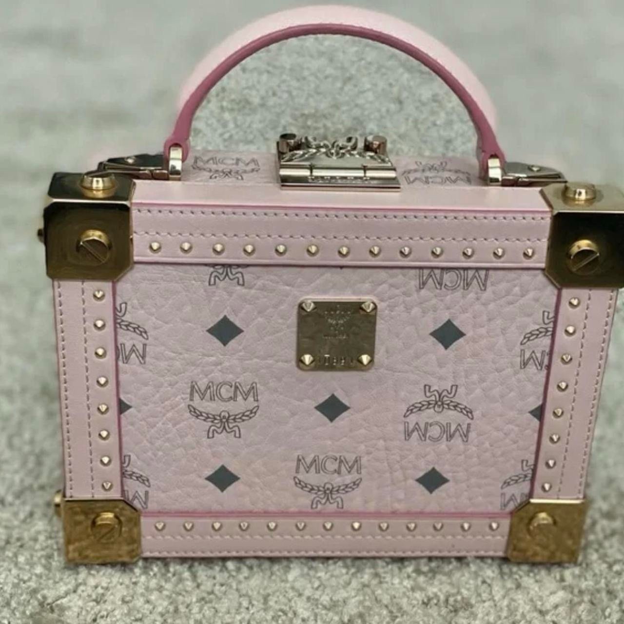 MCM Berlin Box Bag in Powder Pink