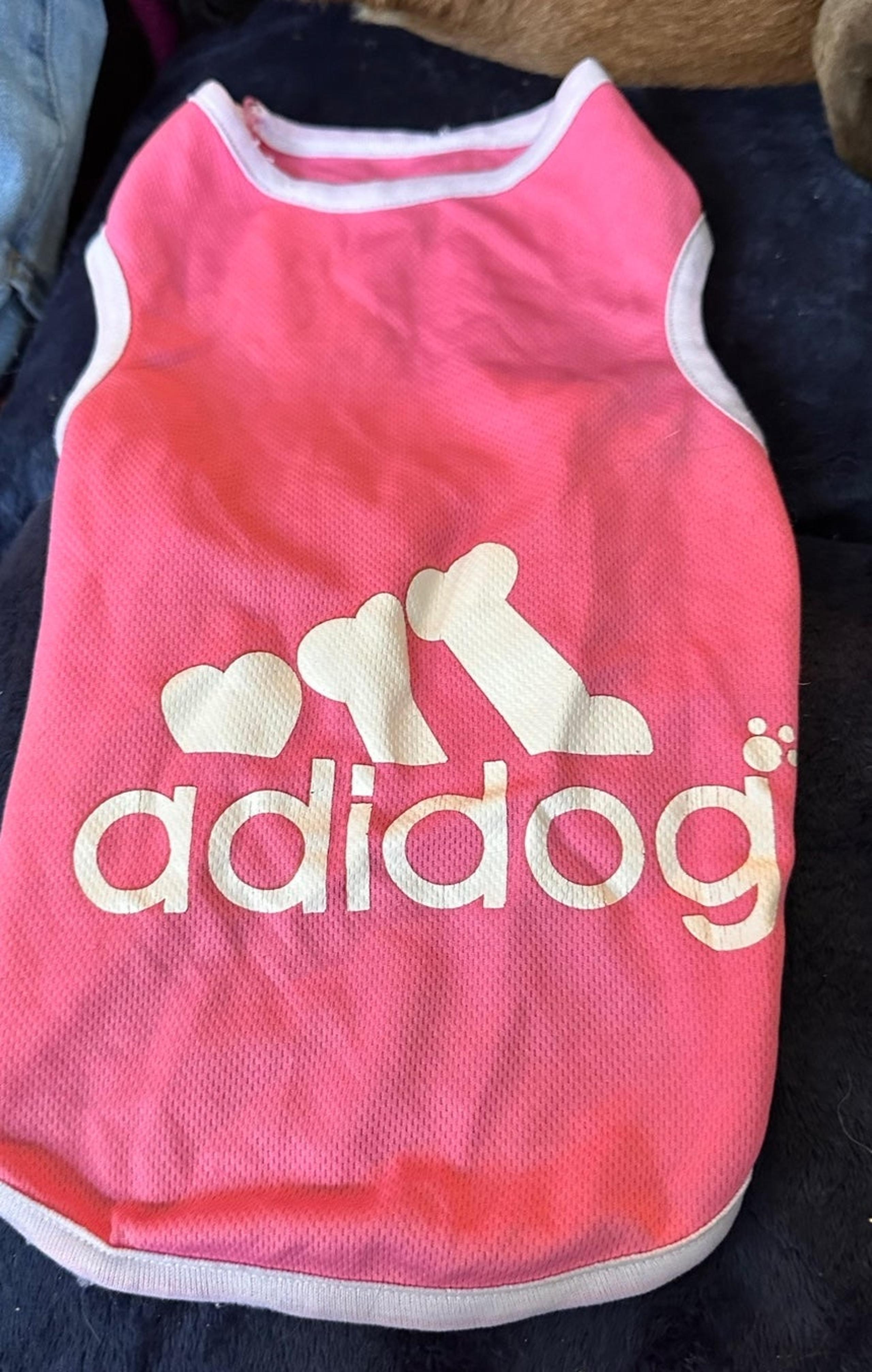 Dog Pet Pink Adi-dog Shirt XL Pet Apparel Dog T-shirt Gift Idea Summer Top