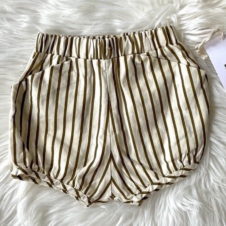 Go Gently Nation Toddler Organic Striped Woven Shorts 2T