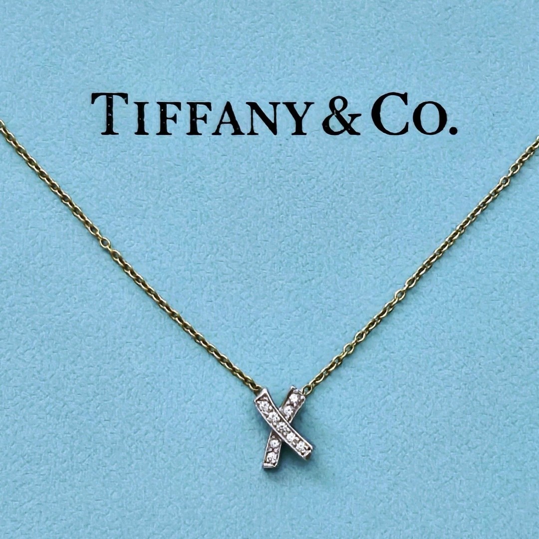 Tiffany & Co. Paloma Picasso Signature X Graffiti Diamond 18k PT950 Necklace