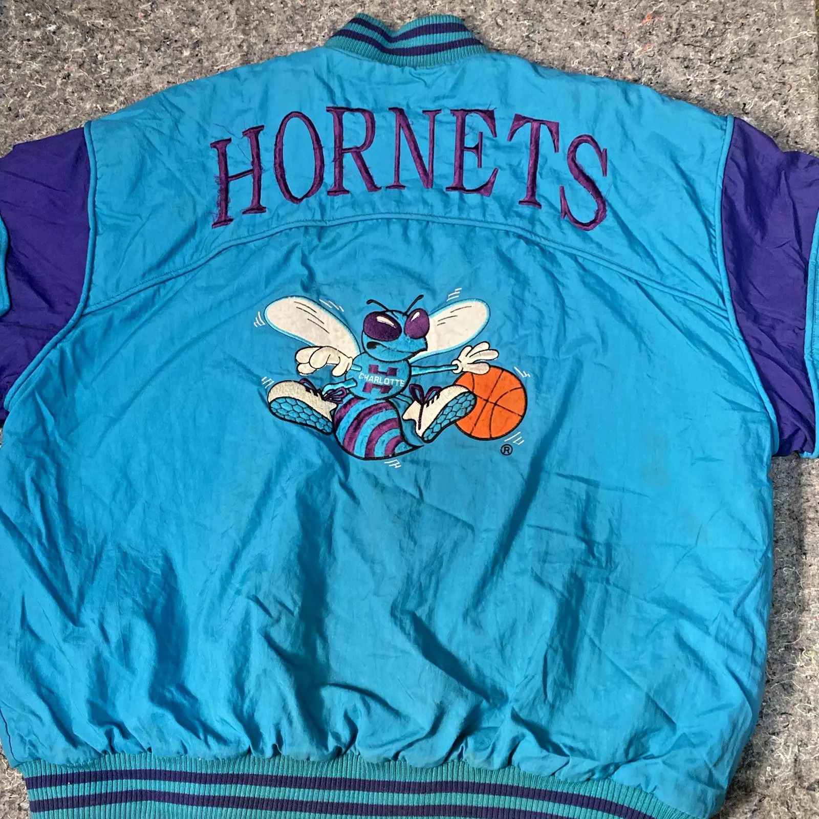 vintage 1980's Charlotte Hornets jacket