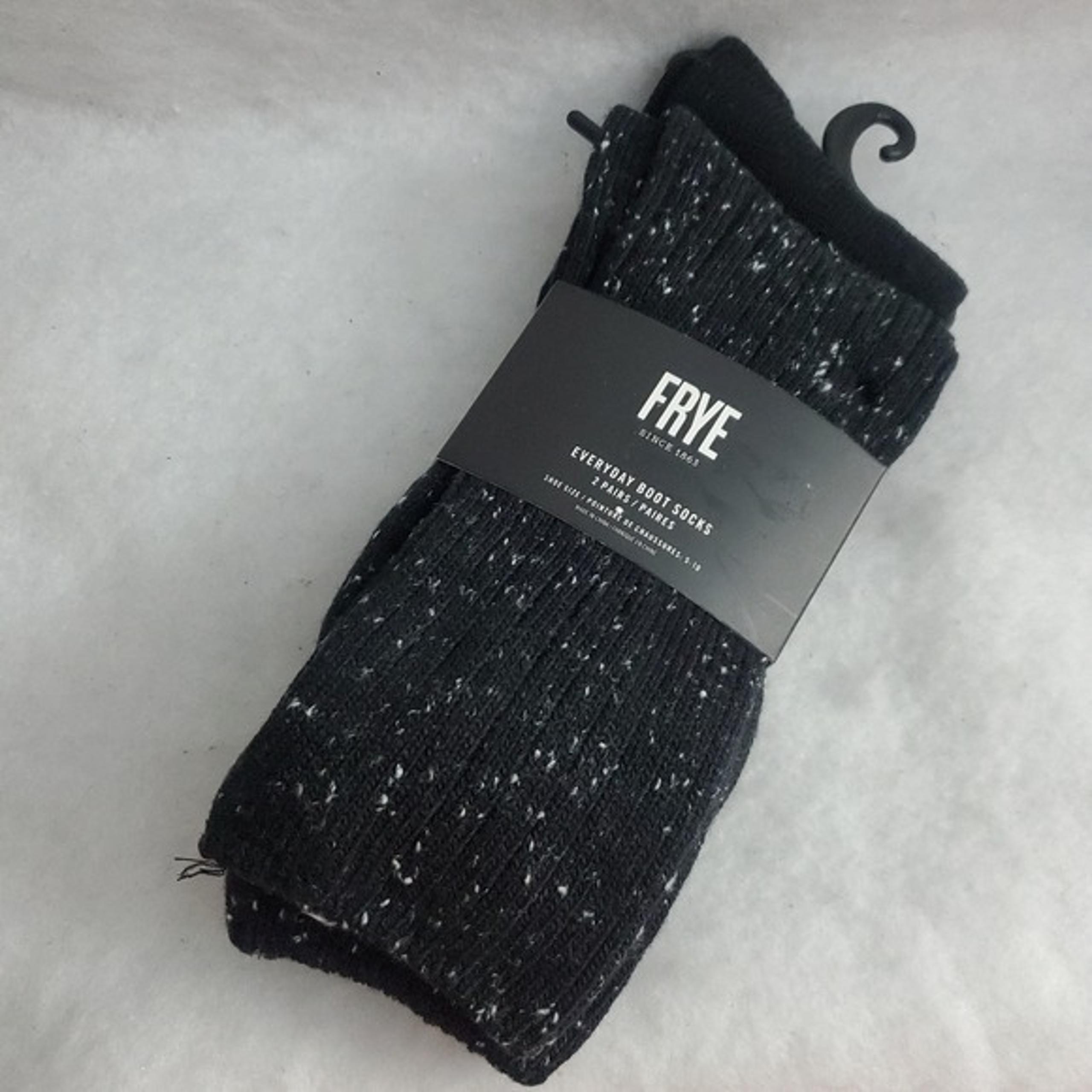 Frye Crew Boot Socks Black Speckled and Solid