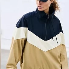 NWOT FP Movement Walk the Lines oversized retro half zip jacket size Medium