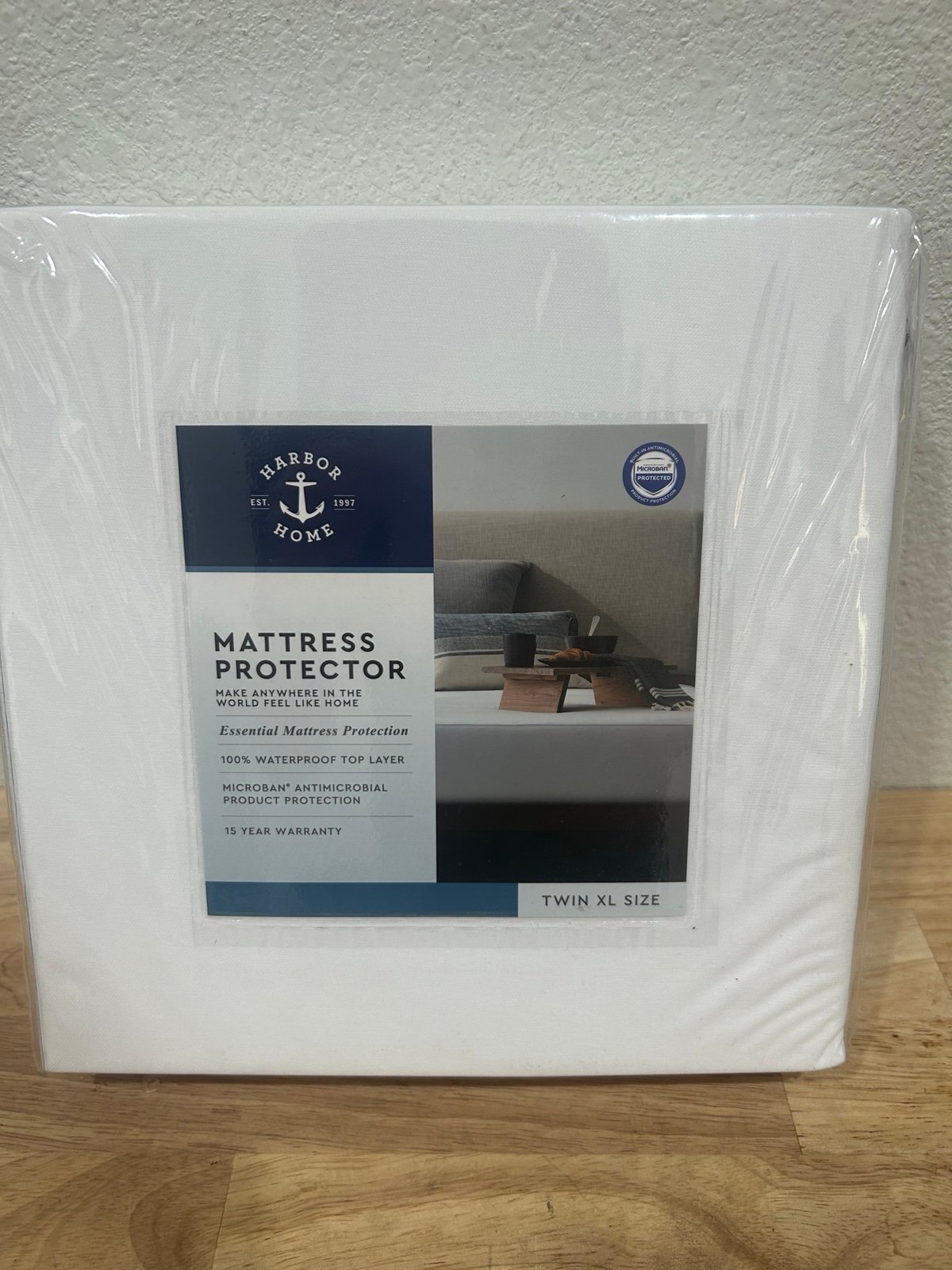 Harbor Home Mattress Top Protector Microban Treated Sz Twin XL NEW
