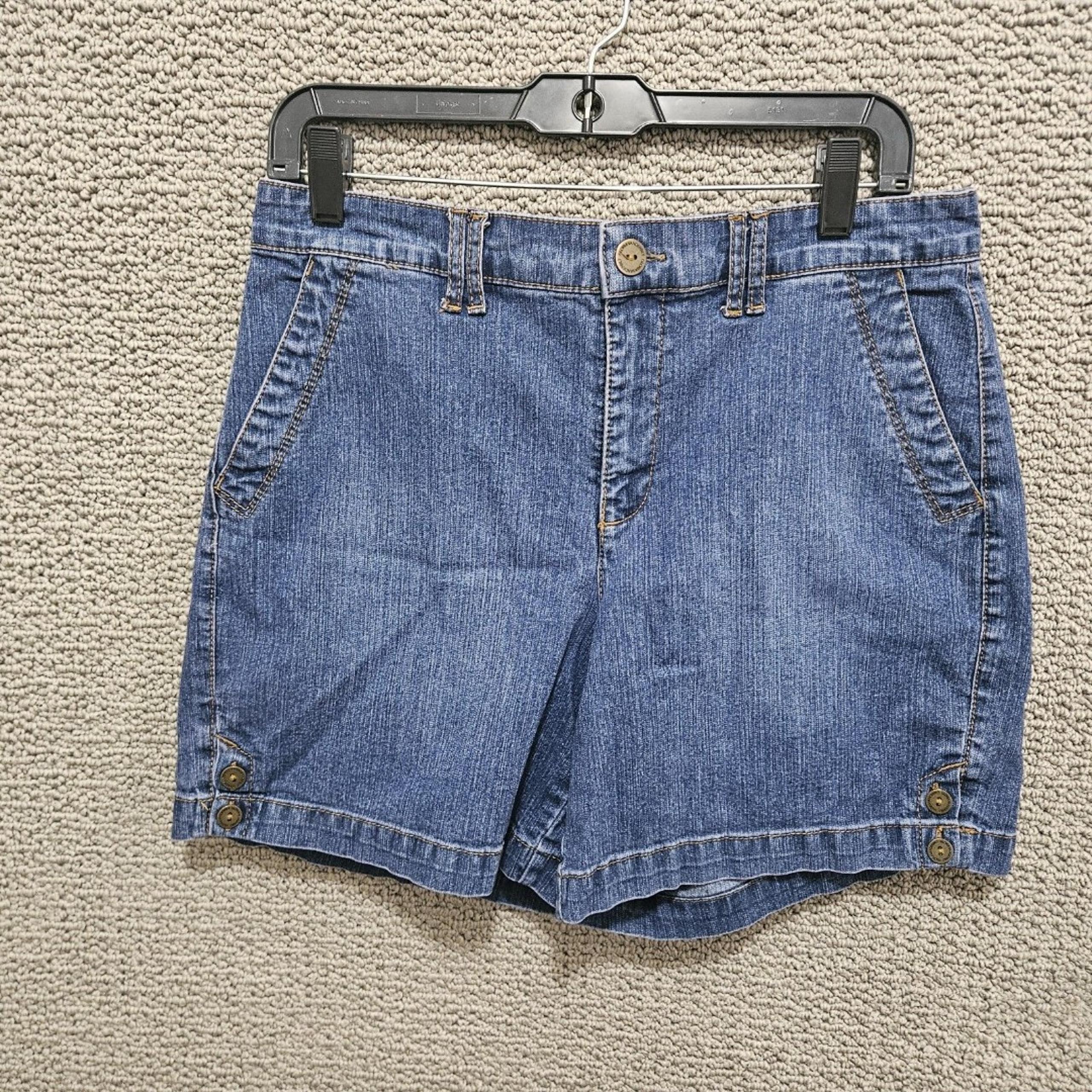 GLORIA VANDERBILT Women's Denim Slim High Rise Strech Shorts Size 10