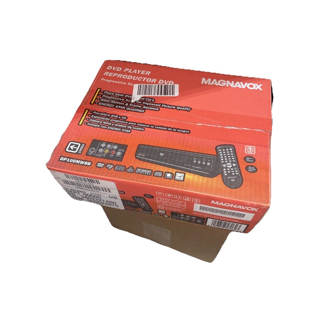 Magnavox DVD Player Progressive Scan DVD+R/RW Playback New W/ Remote DP100MW8B