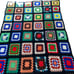 VTG Multicolor Crochet Granny Square Roseanne Afghan Quilt Blanket Throw 88”x49”