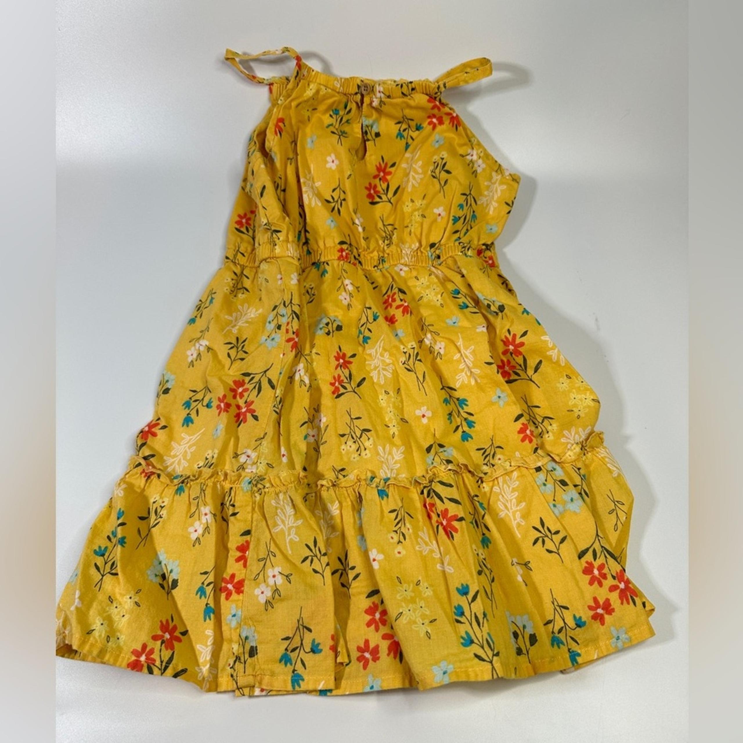 Girls Yellow Dress Size 4T Floral dress Jumping Beans