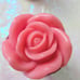Rose candle decorative rose candle rustic shape pink pack of two