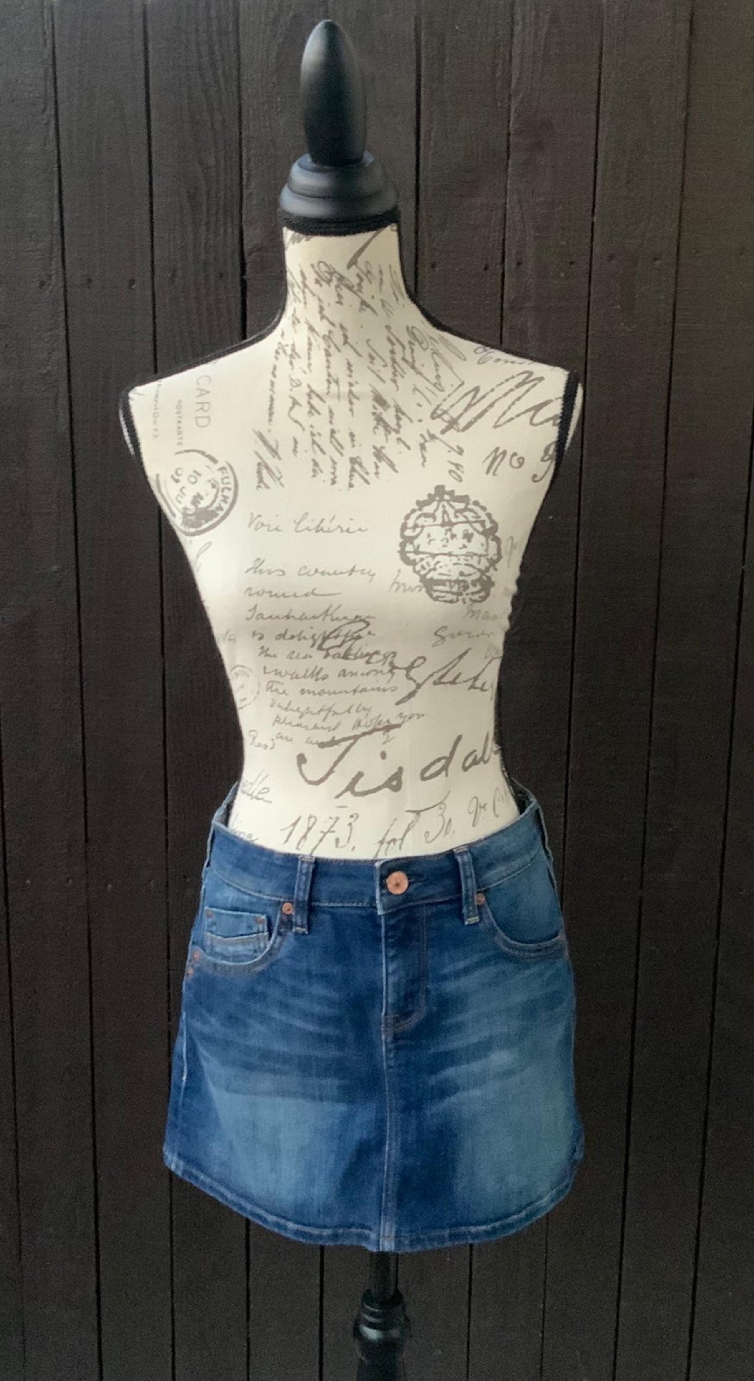 Mavi Jeans Co. Denim Mini Utility Pencil Skirt Pockets Medium Wash Women’s
