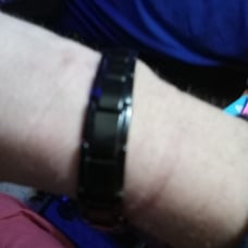 Mens ebony negative ion bracelet