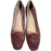 Donald J. Pliner Wine Burgundy Suede Kitten Heel Flower Toe Pumps 7 New No Box