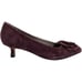 Donald J. Pliner Wine Burgundy Suede Kitten Heel Flower Toe Pumps 7 New No Box
