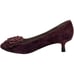 Donald J. Pliner Wine Burgundy Suede Kitten Heel Flower Toe Pumps 7 New No Box