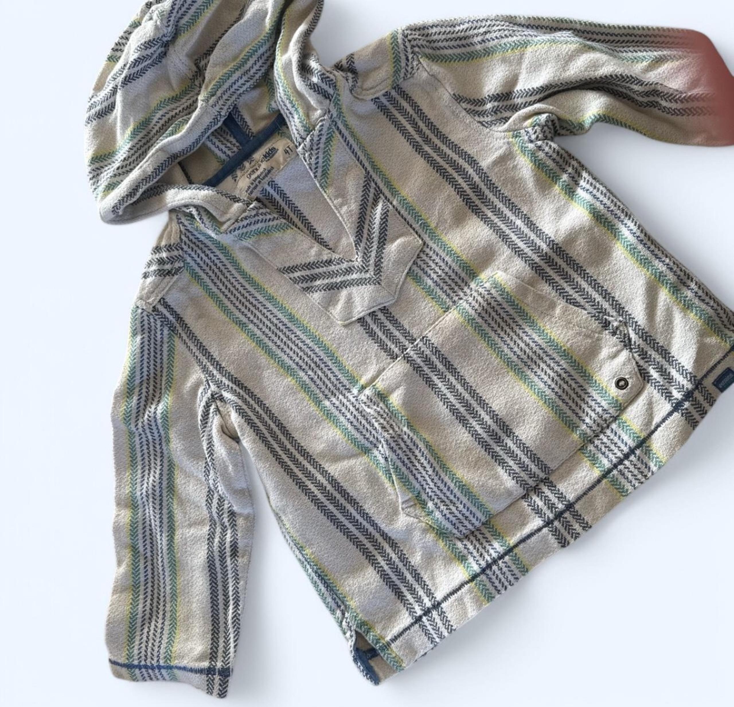 Multi colored hooded shirt
