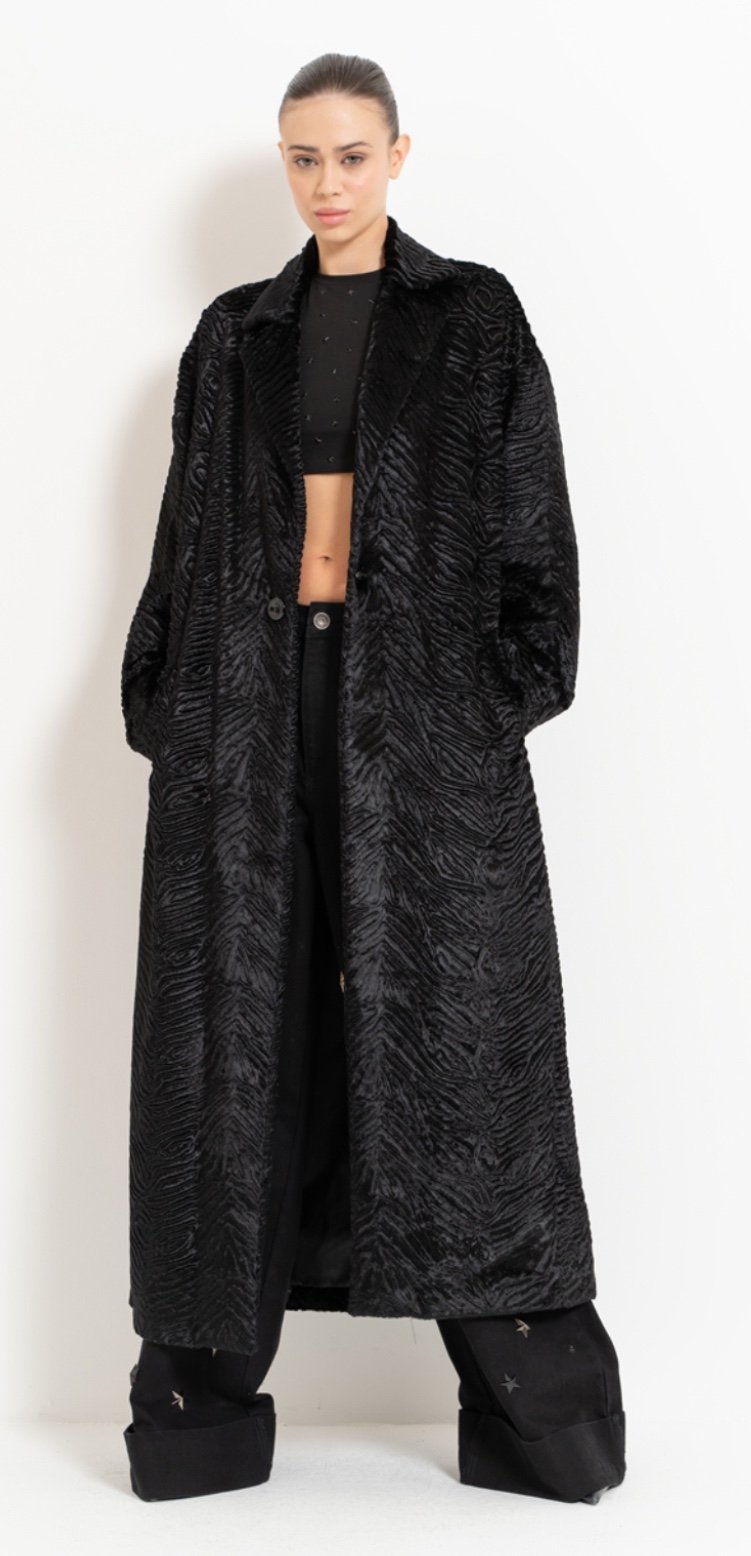 Express Women's Black Coat long Medium