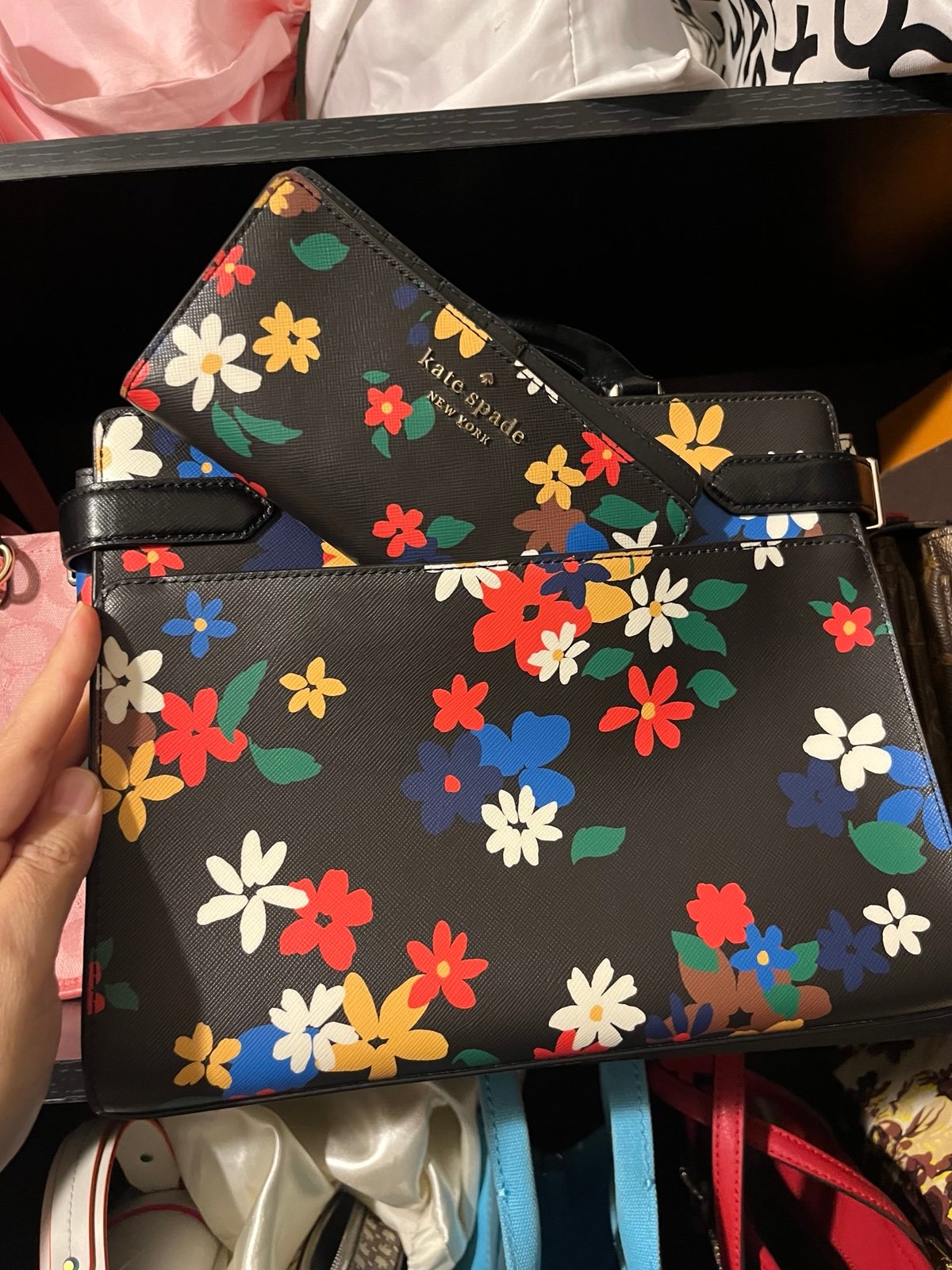Kate spade flower purse with wallet
