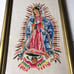 cross stitch framed pics of Virgin Mary