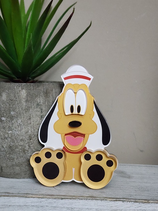 Disney Cruise Line DCL Disney Wish Pluto Acrylic 3D Magnet - NEW!