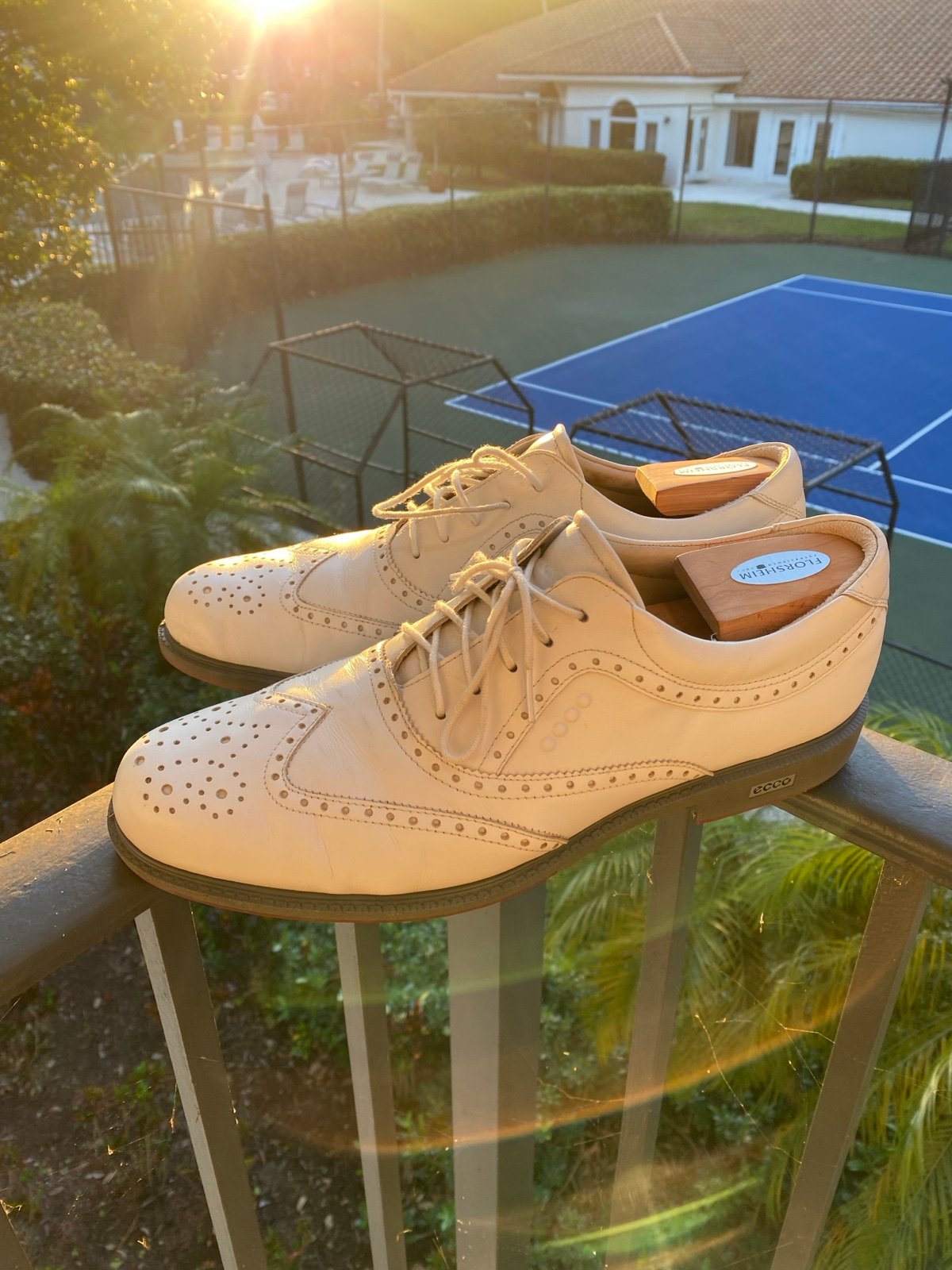Ecco golf hybrid wingtip shoes size 47 size 13 white
