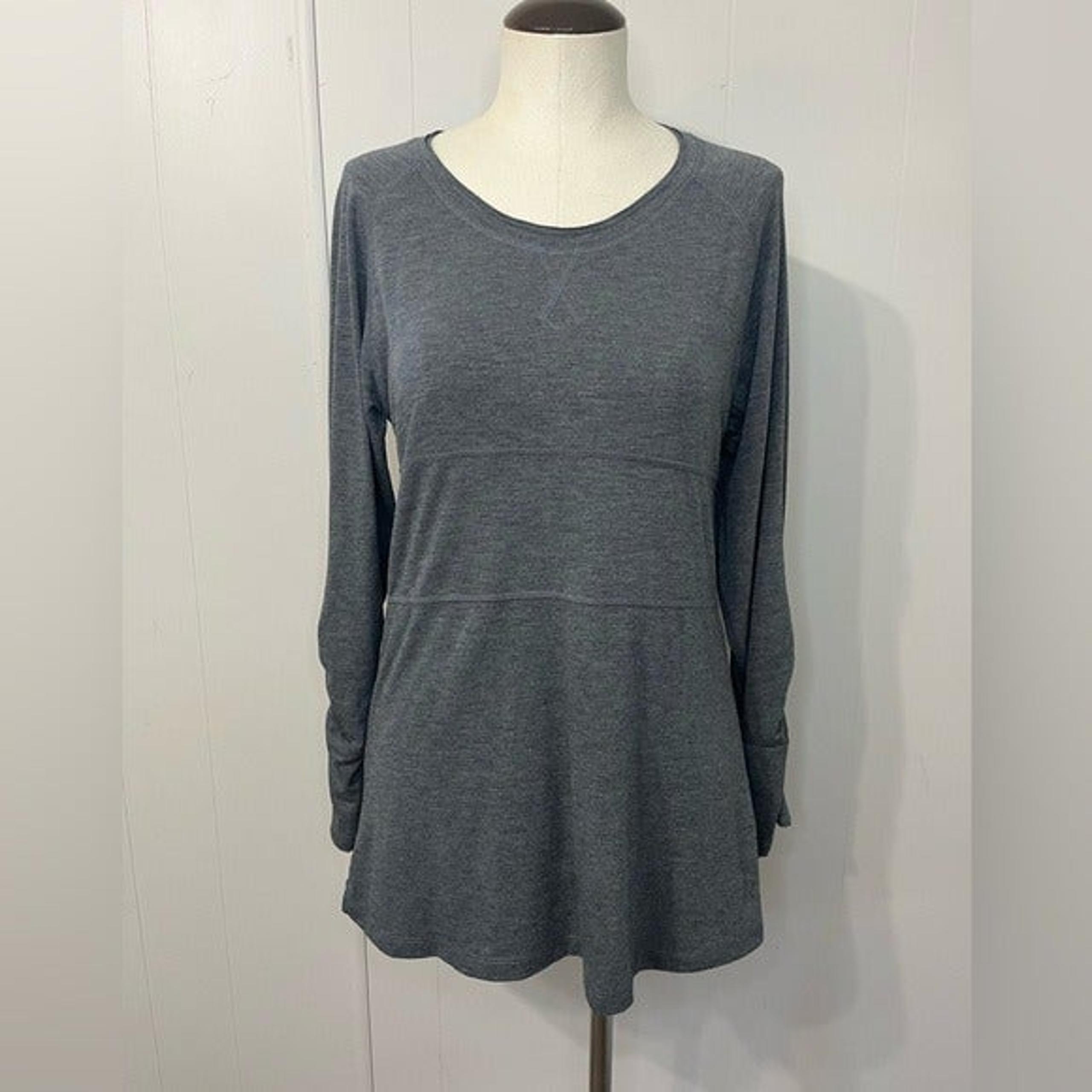 Prana gray long sleeves tunic tshirt size small