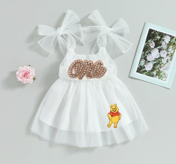 9-12 Winnie the Pooh Dress First Birthday Dress Outfit Clothes Sundress Disney