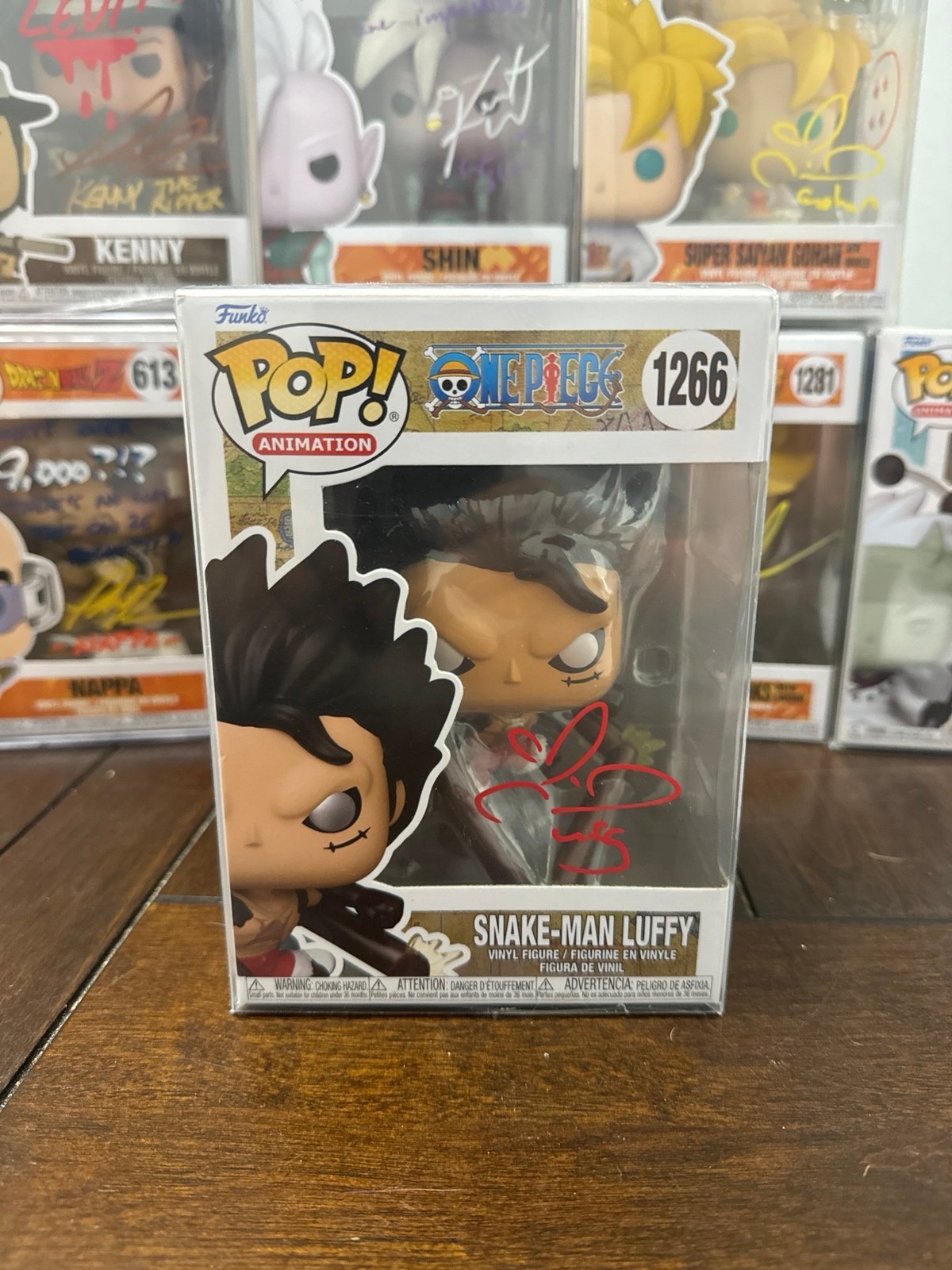 Snake-Man Luffy  Signed by Colleen Clinknbeard Funko Pop