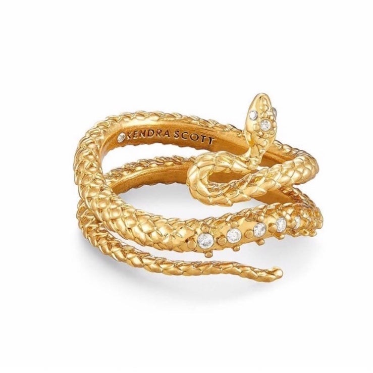 Kendra Scott Phoenix Wrap Ring In Vintage Gold Sz 8