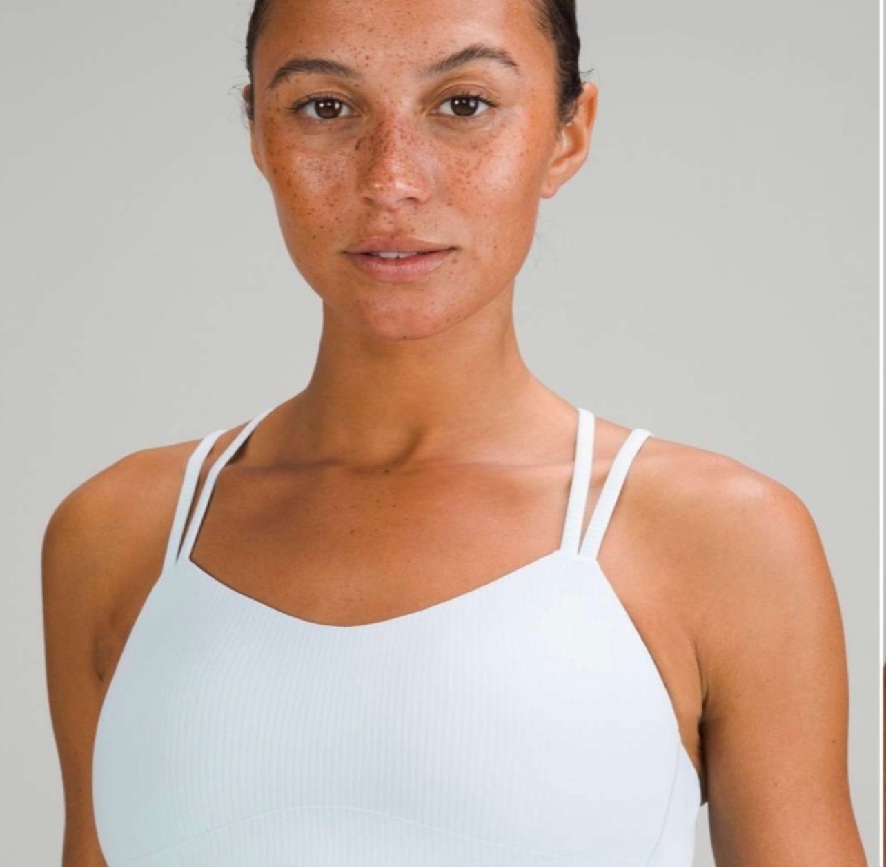 NWT Lululemon Like a Cloud Longline Bra B/C Cup Ribbed Powder Blue Sz 4