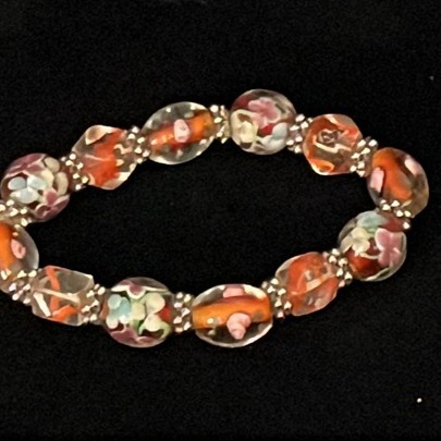 Flower Bead Stretchy Bracelet
