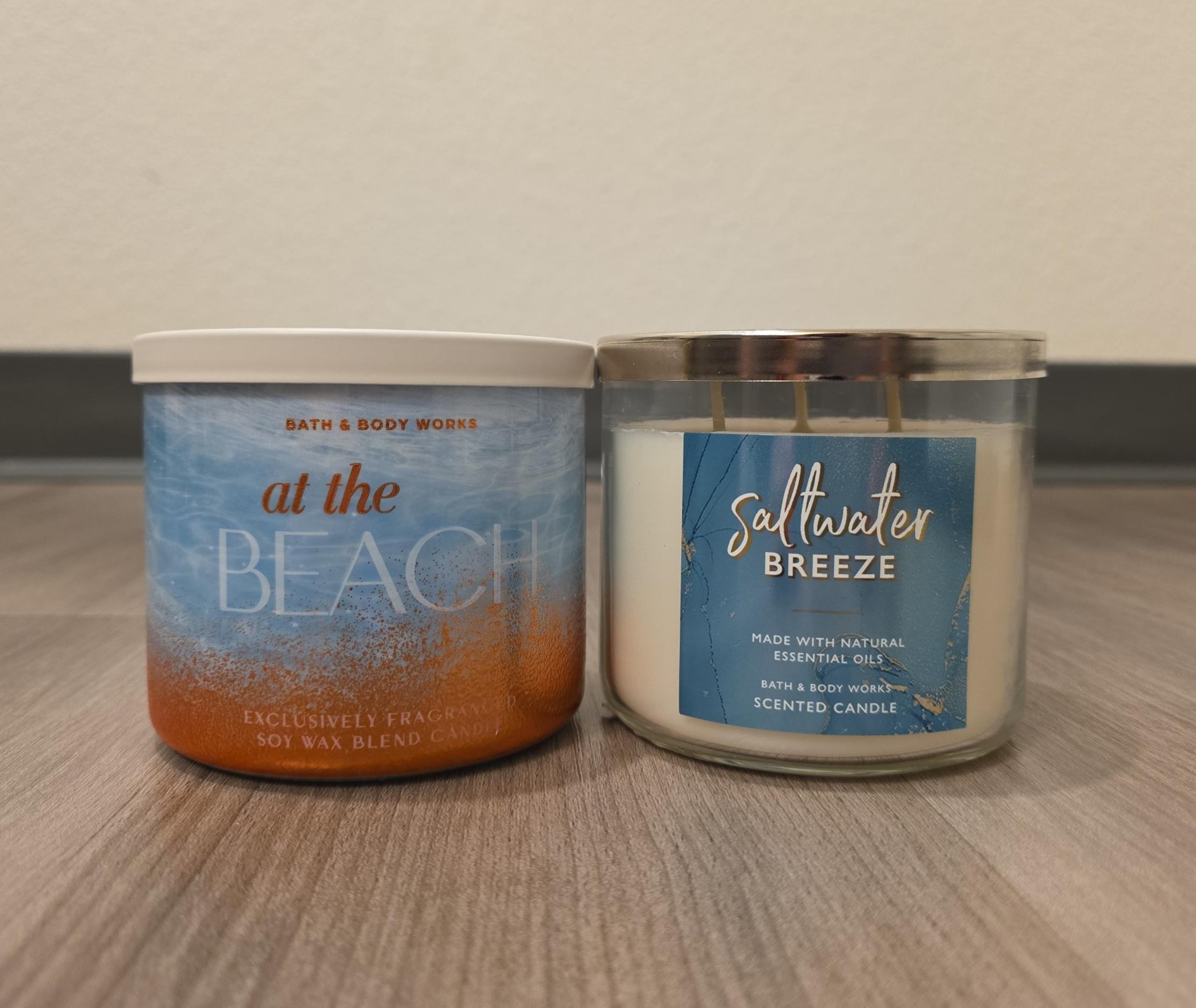 Bath And Body Works At The Beach + Saltwater Breeze Candles
