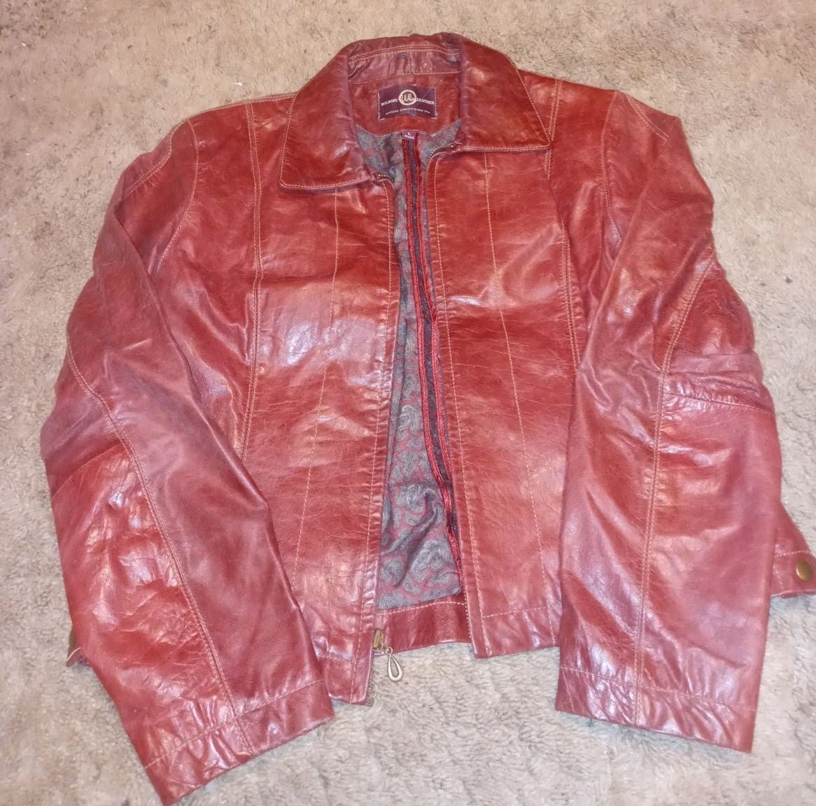 Vintage women's Wilsons Leather red Leather Jacket Large